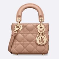 Dior Women CD Lady Dior Micro Bag Rose Des Vents Cannage Lambskin (3)