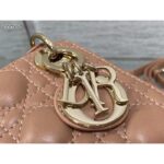 Dior Women CD Lady Dior Micro Bag Rose Des Vents Cannage Lambskin - Imagen 8
