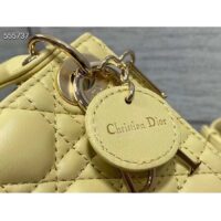 Dior Women CD Lady Dior Micro Bag Yellow Cannage Lambskin (1)