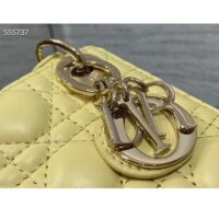 Dior Women CD Lady Dior Micro Bag Yellow Cannage Lambskin (1)