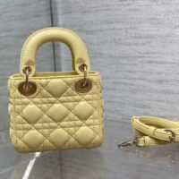 Dior Women CD Lady Dior Micro Bag Yellow Cannage Lambskin (1)