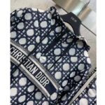 Dior Men CD Macrocannage Short-Sleeved Hooded Short Anorak Navy - Imagen 3