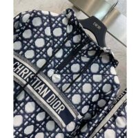 Dior Women CD Macrocannage Short-Sleeved Hooded Short Anorak Navy (8)