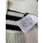 Dior Women CD Marinière Short-Sleeved Sweater White Blue Openwork Cotton – Bild 9