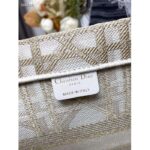 Dior Women CD Medium Dior Book Tote White Gold Macrocannage Embroidery - Image 10