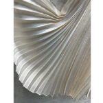 Dior Women CD Mid-Length Pleated Skirt Ecru Cotton Silk Poplin - Image 5