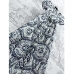 Dior Women CD Mid-Length Shirt Dress Navy Blue White Silk - Bild 4