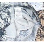 Dior Women CD Mid-Length Shirt Dress Navy Blue White Silk - Bild 14