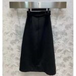 Dior Women CD Mid-Length Straight-Cut Skirt Black Wool Silk - Bild 3