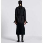 Dior Women CD Mid-Length Straight-Cut Skirt Black Wool Silk - Bild 12