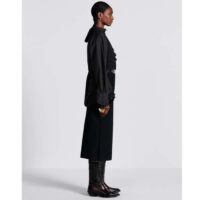 Dior Women CD Mid-Length Straight-Cut Skirt Black Wool Silk (2)