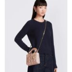 Dior Women CD Mini Lady Dior Bag Blush Cannage Lambskin – Image 10
