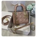 Dior Women CD Mini Lady Dior Bag Blush Cannage Lambskin – Image 3