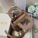 Dior Women CD Mini Lady Dior Bag Blush Cannage Lambskin – Image 4