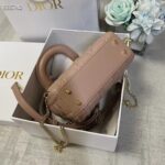Dior Women CD Mini Lady Dior Bag Blush Cannage Lambskin – Image 6