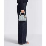 Dior Women CD Mini Lady Dior Bag Placid Blue Cannage Lambskin - immagine 10