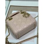 Dior Women CD Mini Lady Dior Bag Powder Pink Cannage Lambskin - immagine 4
