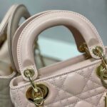 Dior Women CD Mini Lady Dior Bag Powder Pink Cannage Lambskin - immagine 7