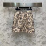 Dior Women CD Miniskirt White Navy Toile De Jouy Cotton Denim - Bild 2