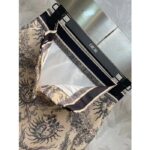 Dior Women CD Miniskirt White Navy Toile De Jouy Cotton Denim - Bild 7