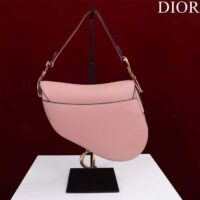 Dior Women CD Saddle Bag Strap Blush Grained Calfskin (4)