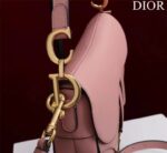 Dior Women CD Saddle Bag Strap Blush Grained Calfskin – Image 8