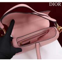 Dior Women CD Saddle Bag Strap Blush Grained Calfskin (4)