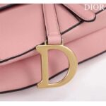 Dior Women CD Saddle Bag Strap Blush Grained Calfskin – Image 6