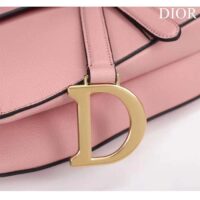 Dior Women CD Saddle Bag Strap Blush Grained Calfskin (4)