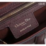 Dior Women CD Saddle Bag Strap Burgundy Grained Calfskin - Image 10