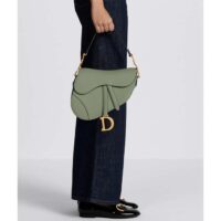 Dior Women CD Saddle Bag Strap Cedar Green Grained Calfskin (10)