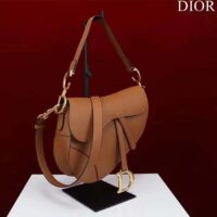 Dior Women CD Saddle Bag Strap Golden Saddle Grained Calfskin (2)