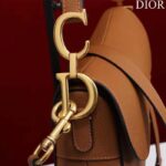Dior Women CD Saddle Bag Strap Golden Saddle Grained Calfskin - Image 8