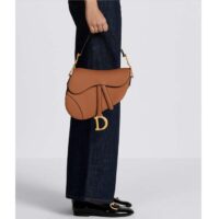 Dior Women CD Saddle Bag Strap Golden Saddle Grained Calfskin (2)