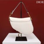 Dior Women CD Saddle Bag Strap Latte Grained Calfskin – Bild 4
