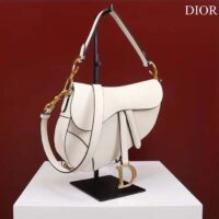 Dior Women CD Saddle Bag Strap Latte Grained Calfskin (8)