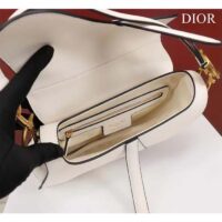 Dior Women CD Saddle Bag Strap Latte Grained Calfskin (8)
