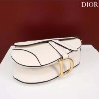 Dior Women CD Saddle Bag Strap Latte Grained Calfskin (8)
