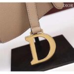 Dior Women CD Saddle Bag Strap Sand-Colored Grained Calfskin - Image 9