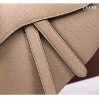 Dior Women CD Saddle Bag Strap Sand-Colored Grained Calfskin (1)
