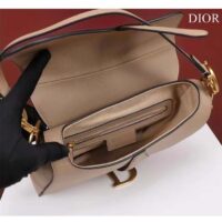 Dior Women CD Saddle Bag Strap Sand-Colored Grained Calfskin (1)