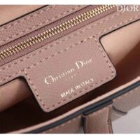 Dior Women CD Saddle Bag Strap Sand Pink Grained Calfskin (9)