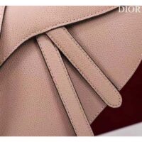 Dior Women CD Saddle Bag Strap Sand Pink Grained Calfskin (9)