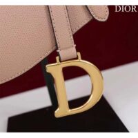 Dior Women CD Saddle Bag Strap Sand Pink Grained Calfskin (9)