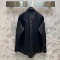 Dior Women CD Shirt Bow Collar Black Cotton Silk Poplin (3)