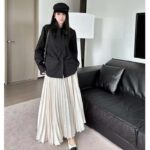 Dior Women CD Shirt Bow Collar Black Cotton Silk Poplin – Image 11