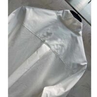 Dior Women CD Shirt Bow Collar White Cotton Silk Poplin (2)