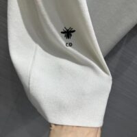 Dior Women CD Short-Sleeved Sweater White Cashmere Silk Knit (7)