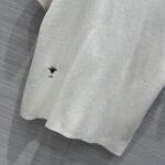 Dior Women CD Short-Sleeved Sweater White Cashmere Silk Knit – Image 6