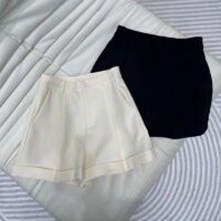 Dior Women CD Shorts Black Wool Silk Flared Cut High Waist (3)